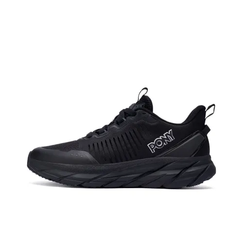 PONY Low-Top Running Shoes Unisex Black
