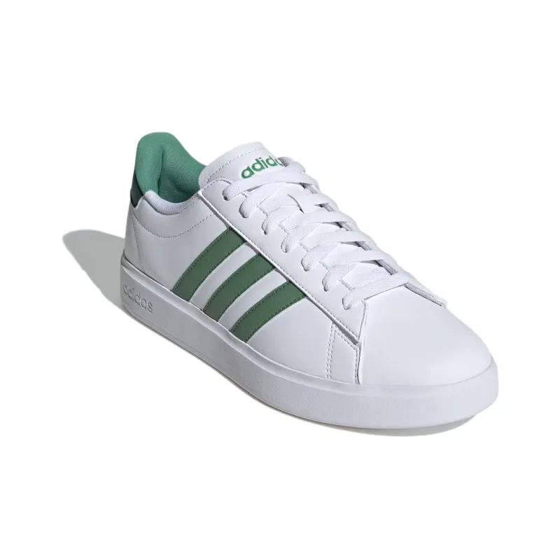 Adidas Neo GRAND COURT 2.0 Cushioning, Wear Resistant Low Top Skateboard Shoes Men's White Green-2