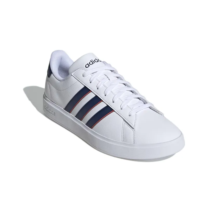 Adidas Grand Court Cloud White Dark Blue Preloved Scarlet-2