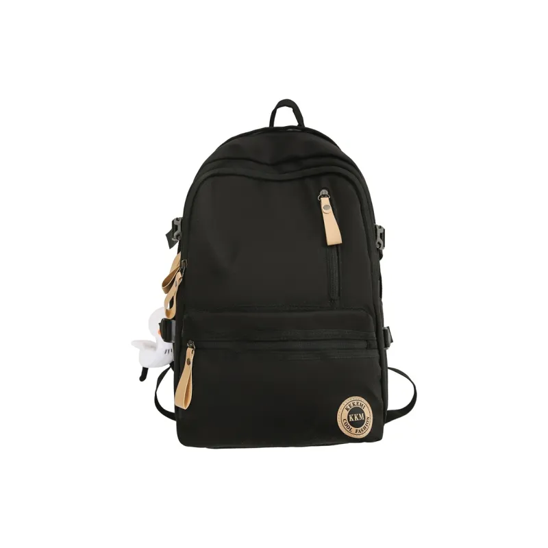 FAMAN Nylon Backpack Regular Women's Black+Charm/White+Charm/Red+Charm/Blue+Charm/Khaki+Charm-0
