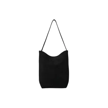 THE ROW N/S Park Authentic Suede Tote Bag, Shopping Bag, Handbag, Shoulder Bag Medium Size Women's Black