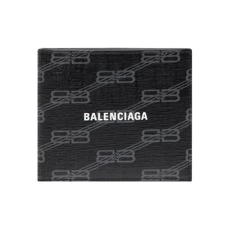 Balenciaga Polyurethane Wallet Men's Black-3