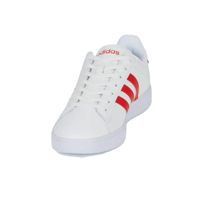Adidas Grand Court 2.0 Cloud White Better Scarlet Core Black-2