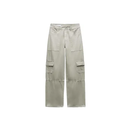 ZARA Cargo Pants Women's Light Khaki