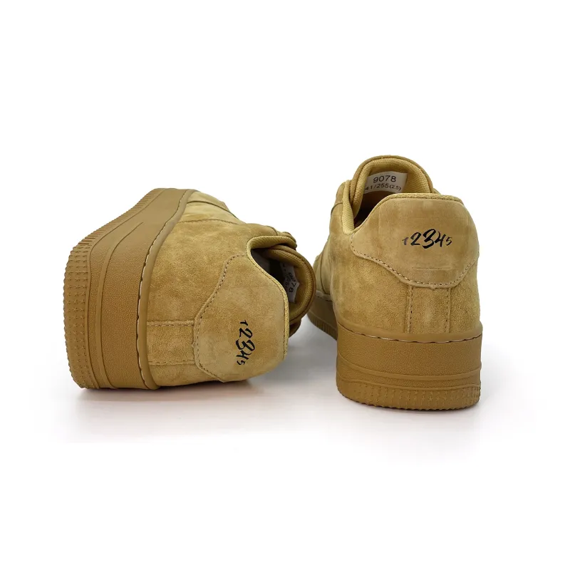 12345 Low Top Skateboard Shoes Men's Yellow-3