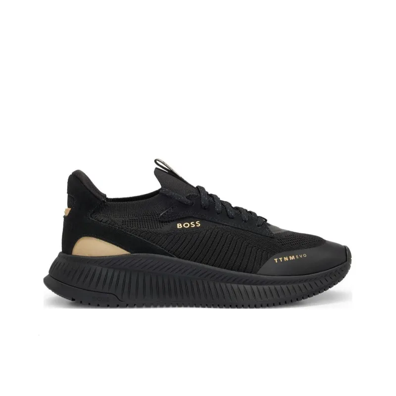 HUGO BOSS Cushioning, Wear Resistant Low Top Casual Shoes Men's Black-1