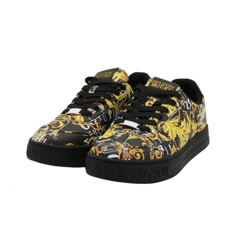 VERSACE JEANS Couture Black Gold Sneakers-2