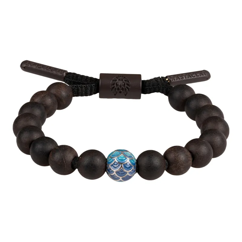 Rastaclat Ebony Small Lion Chinese Style Beaded Bracelet Unisex-25