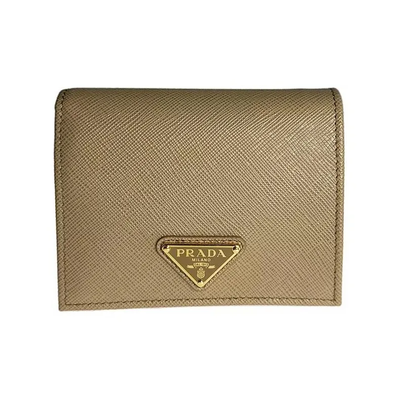 PRADA Leather Wallet Women's Camel-0