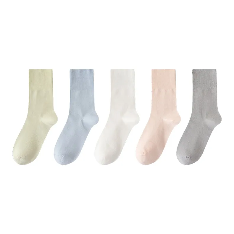 MIIOW Mid Calf Socks Women's 5 Pack-6