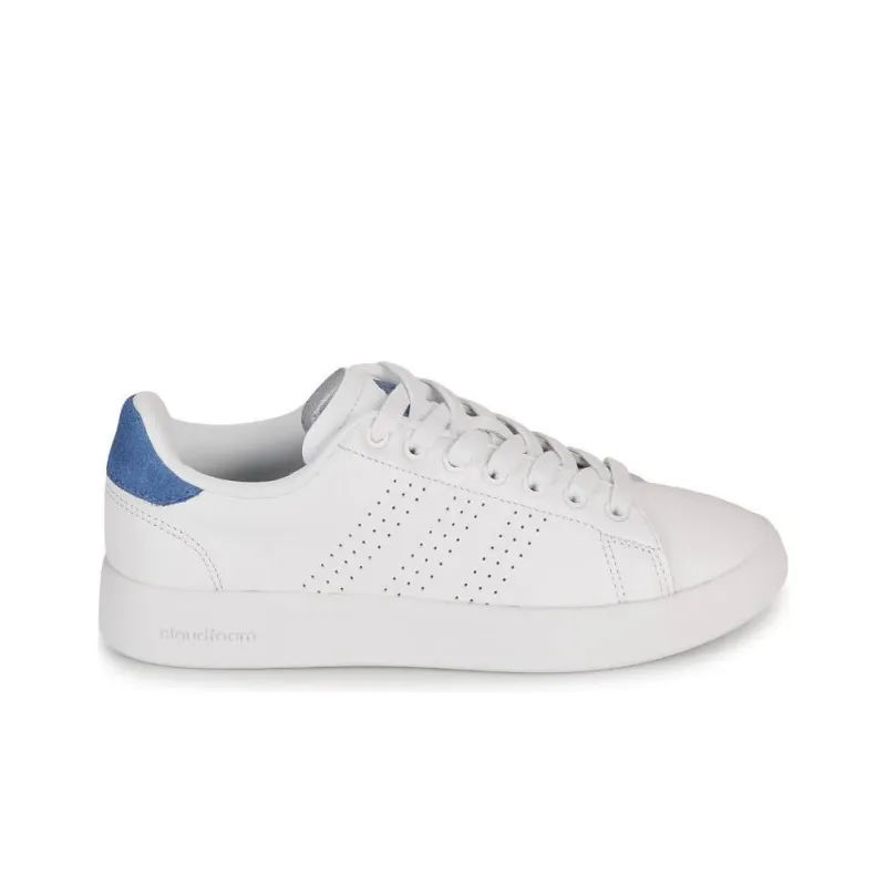 Adidas Anti Slip Wear Resistant Low Top Skateboard Shoes Unisex White Blue-1