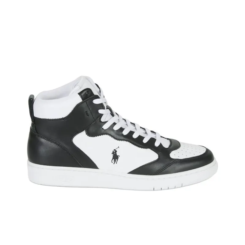 Polo Ralph Lauren High Top Skateboard Shoes Men's Black-1