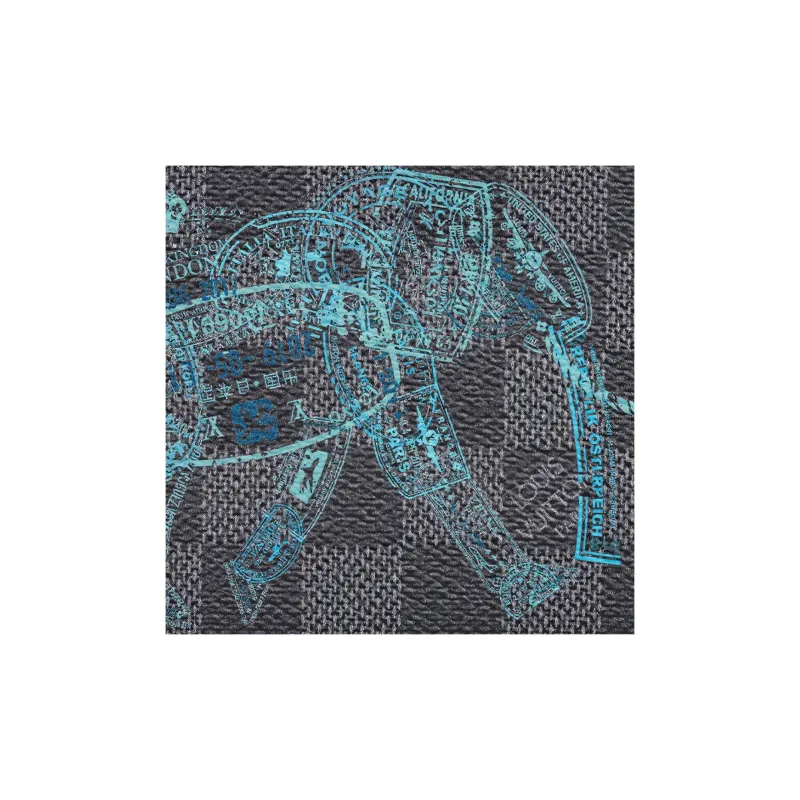 LOUIS VUITTON Slender Wallet Damier Graphite Stamps-4