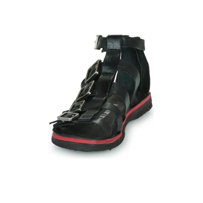 AirStep BUSA BUCKLE Roman Sandals Women's Black-8