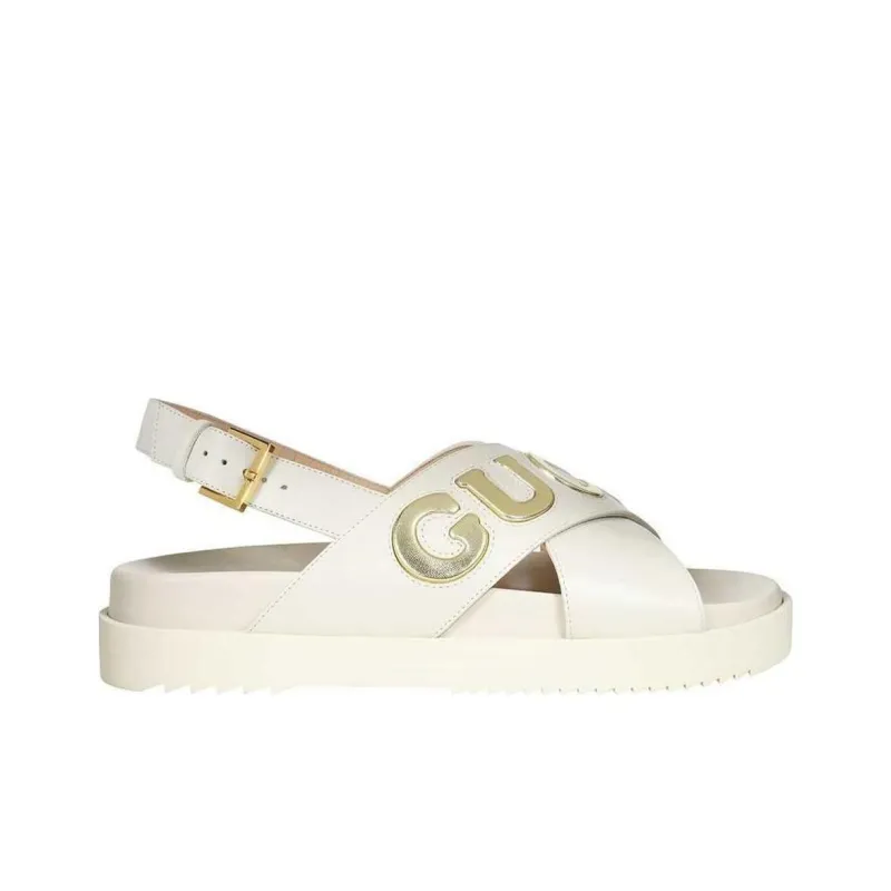 GUCCI Women's Sandal 'White Metallic Gold' Women's-1