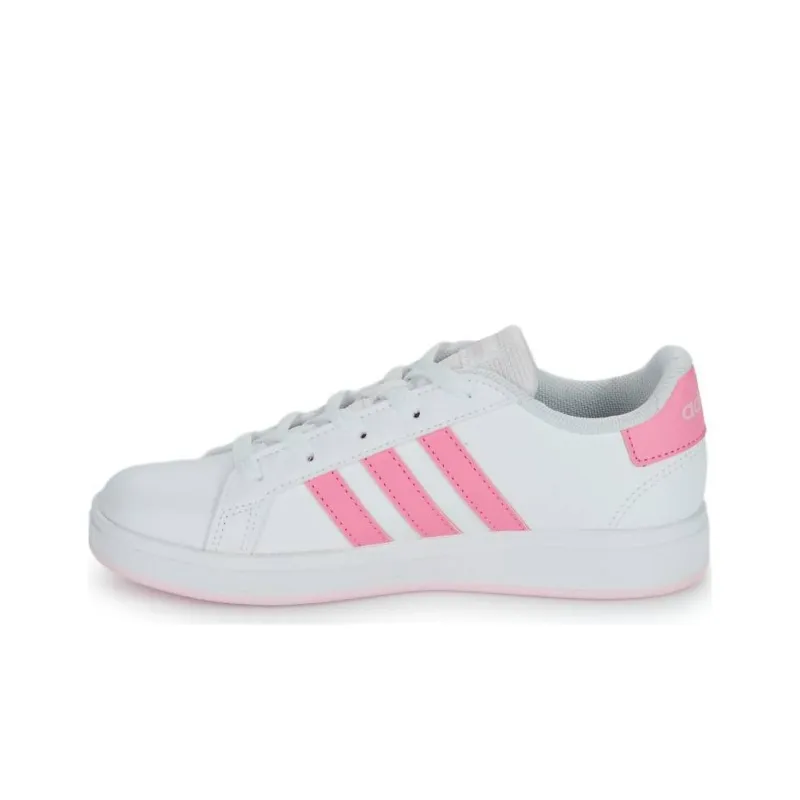 Adidas GRAND COURT LifestyleTennis Anti Slip Wear Resistant Low Top Skateboard Shoes Women's White Pink-0