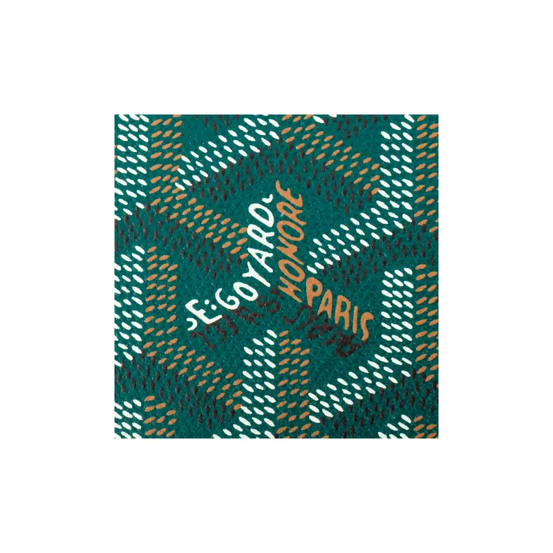 GOYARD Grenelle Cow Leather Card Holder Passport Holder Unisex Green-6