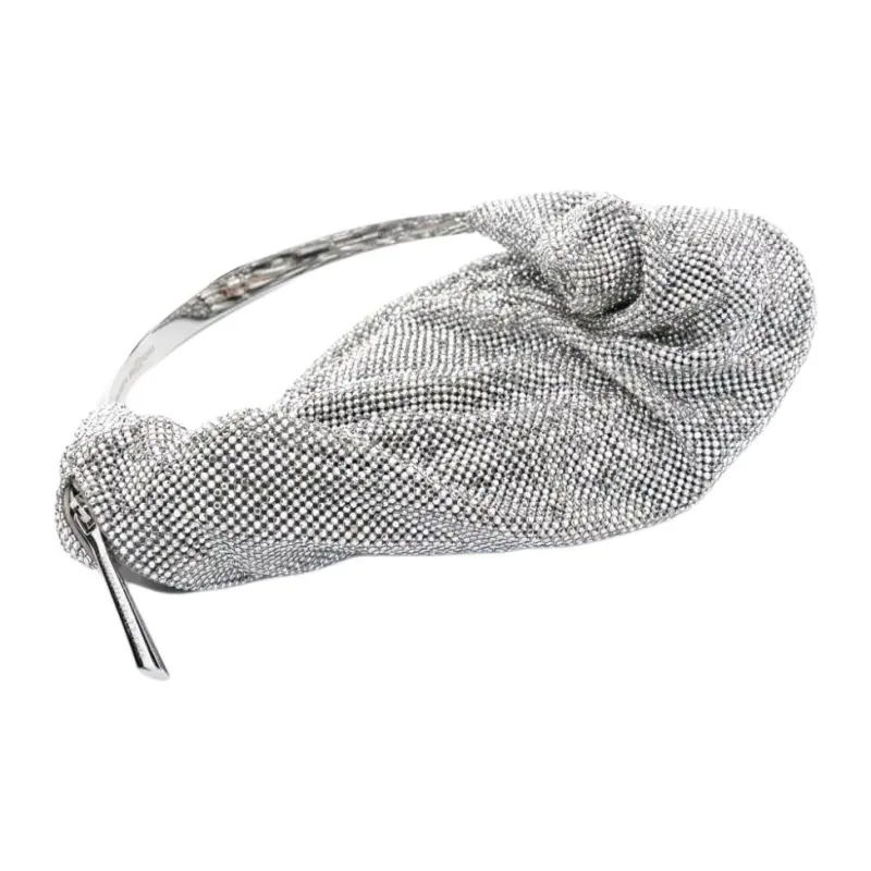 BENEDETTA BRUZZICHES Rhinestone Bag, Handbag, Shoulder Bag Women's Silver-2