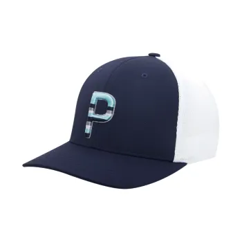PUMA Polyester Elastane Cotton Baseball Caps Men's Navy Blue