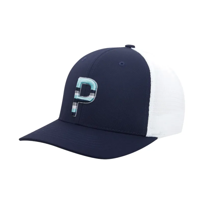 PUMA Polyester Elastane Cotton Baseball Caps Men's Navy Blue-0