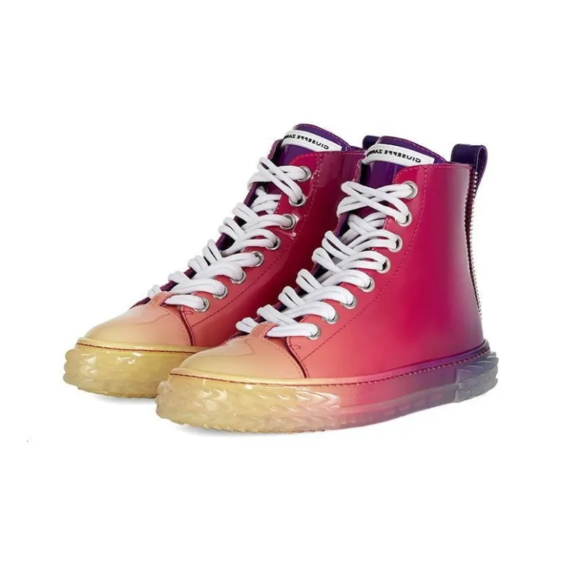 Giuseppe Zanotti/GZ Blabber High Top Skateboard Shoes Women's Gradient Red-3