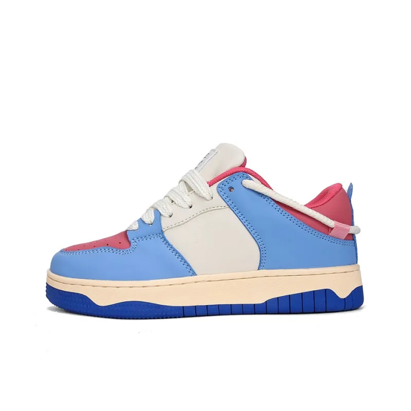DIEMME Lightweight Height Increasing Low Top Skateboard Shoes Women's Blue-0