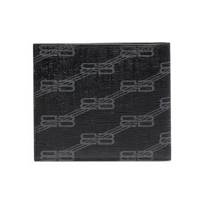 Balenciaga Polyurethane Wallet Men's Black-1