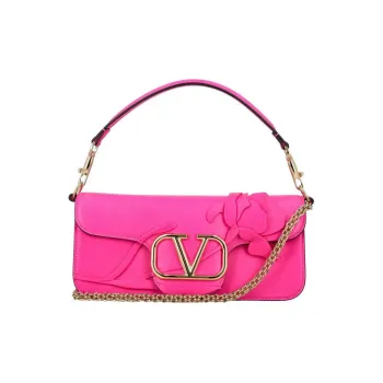 Valentino GARAVANI Lambskin Handbag Shoulder Bag Women's Rose Red