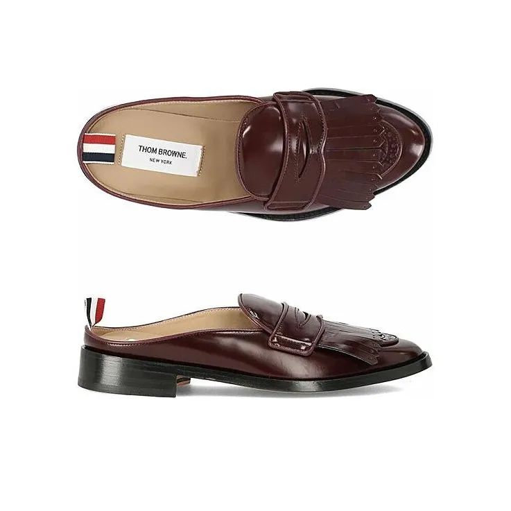 THOM BROWNE· Wrap toe Slippers Men's Burgundy-3