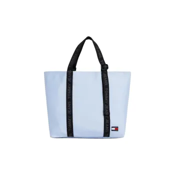 Tommy Hilfiger Recycled Polyester Tote Bag, Shopping Bag, Handbag Medium Size Women's Medium Blue