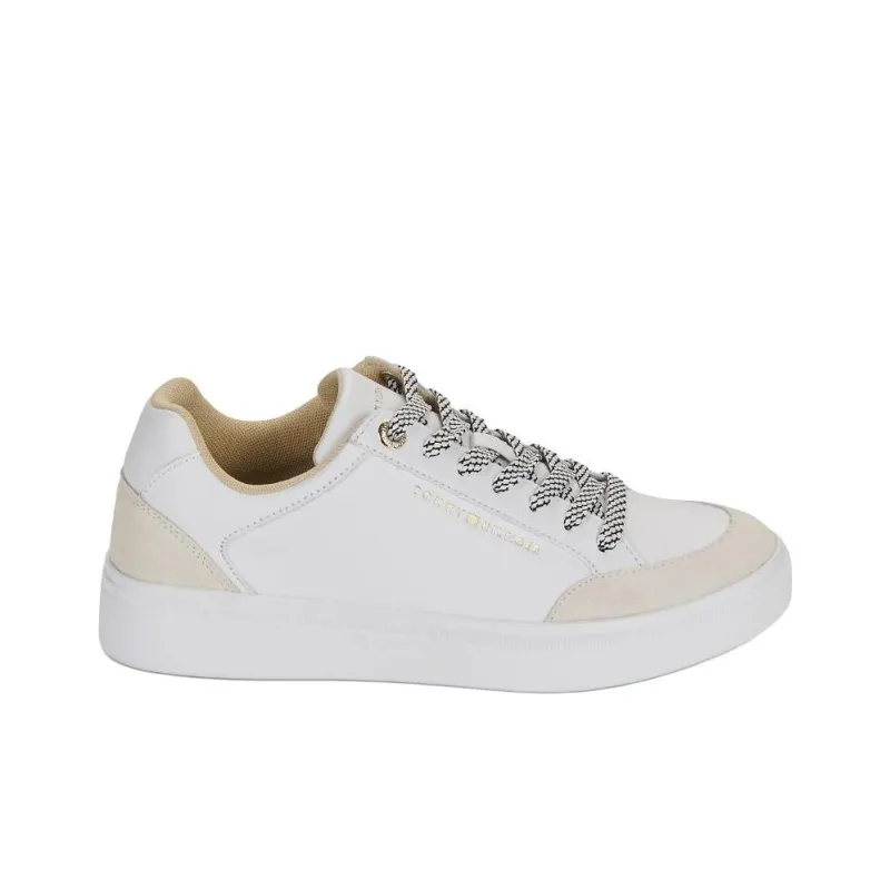 Tommy Hilfiger Low Top Skateboard Shoes Women's White-1