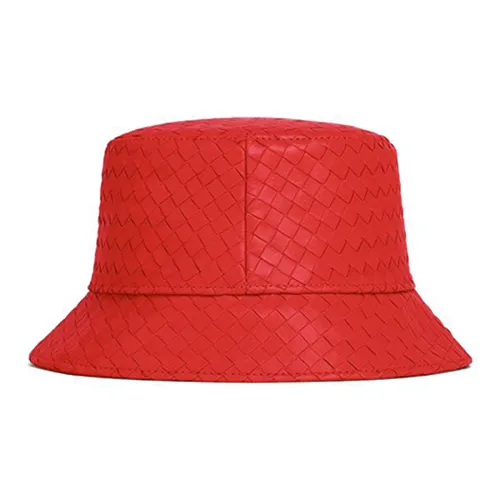 Bottega Veneta Lambskin Bucket Hats Men's Red