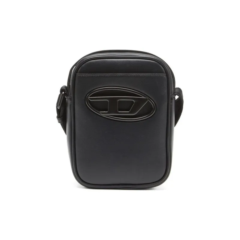 DIESEL Polyurethane Shoulder Bag, Crossbody Bag Women's Black-0