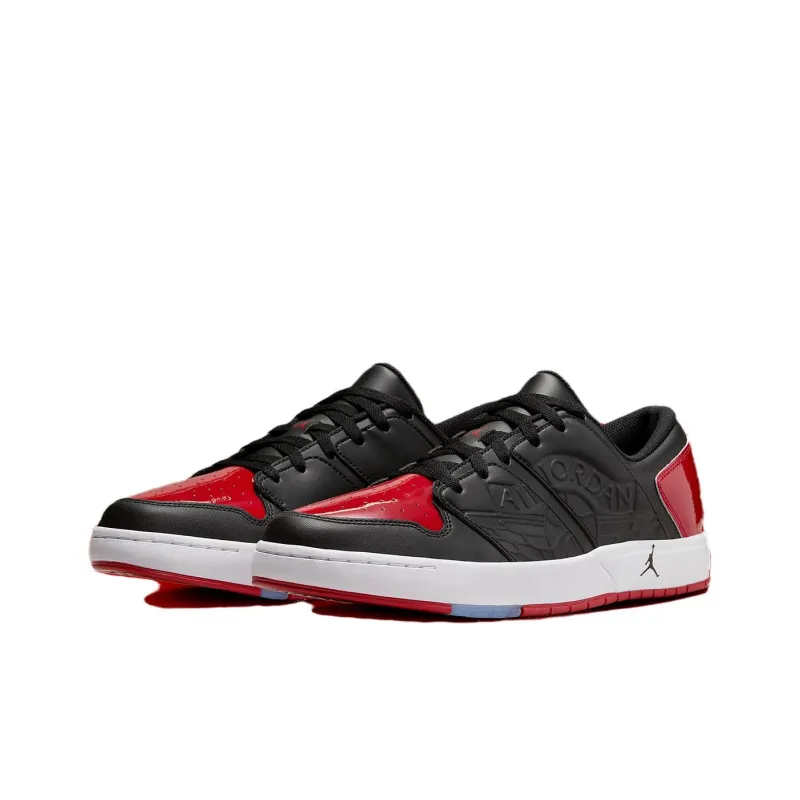 Jordan Nu Retro 1 Low Black White Varsity Red-2