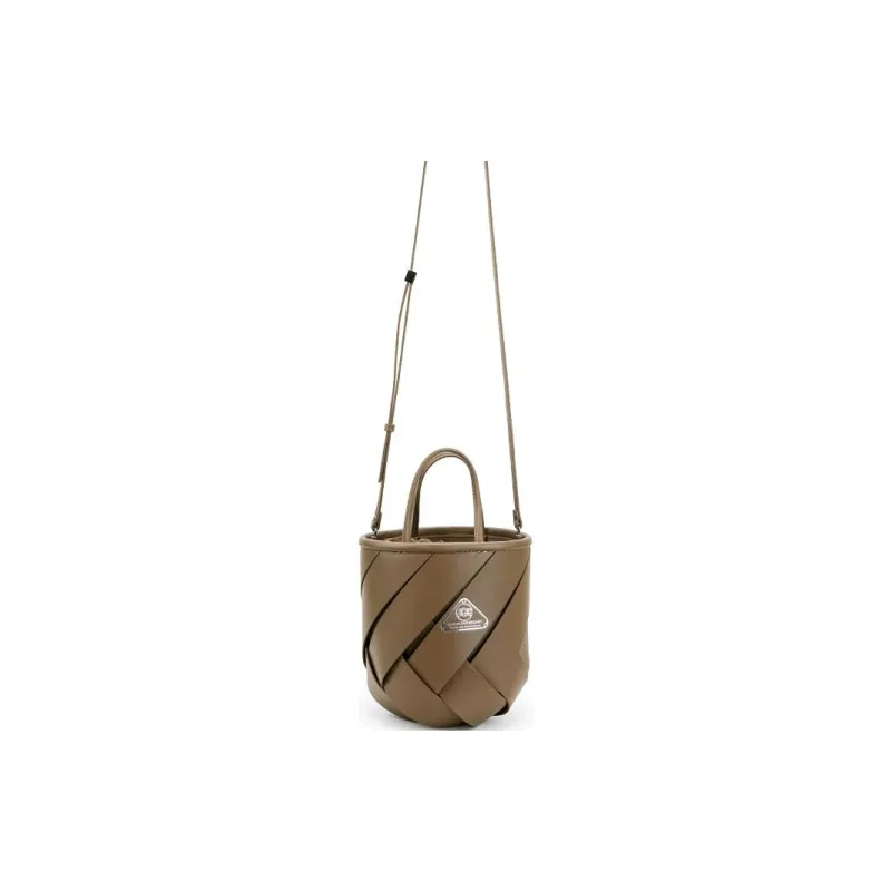 SUREN Nappa Soft Cowhide Bucket Bags Shoulder Bag Crossbody Bag Handbag Medium Size Women's Coffee Brown-0