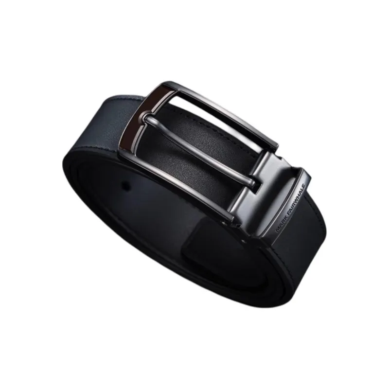 FAIRWHALE Minimalist Style High End Young Trendy Pin Buckle Leather Belts Men's-0