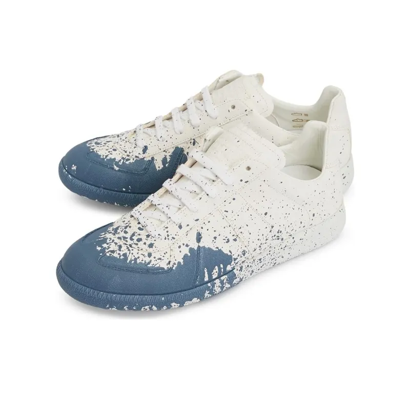 Maison Margiela Replica Low Top Stylish Skateboarding Shoes Men's White Blue-3