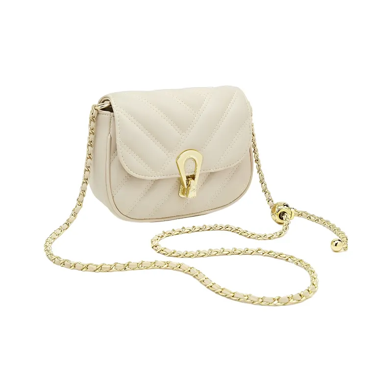 FOXER Synthetic Leather Casual Niche Versatile Design Refined Commute Shoulder Bag Regular Women's Apricot/Black-4