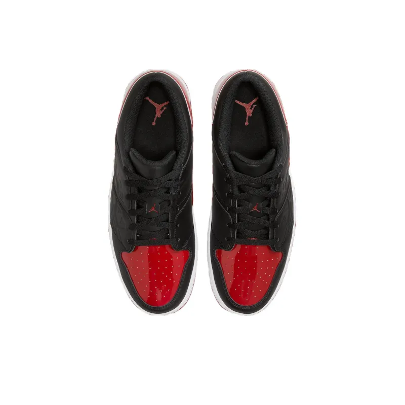 Jordan Nu Retro 1 Low Black White Varsity Red-3