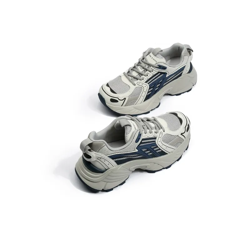 CENTRAL&KITTY Anti-Slip Wear-Resistant Low-Top Chunky Sneakers 5cm Women's-3