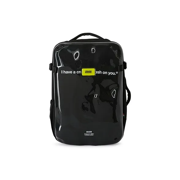 MSGM Crash Baggage Polycarbonate Backpack Unisex Black-0