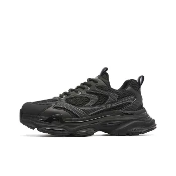 TRUMPPIPE Lightweight Height Increasing Low Top Chunky Sneakers Men's Black