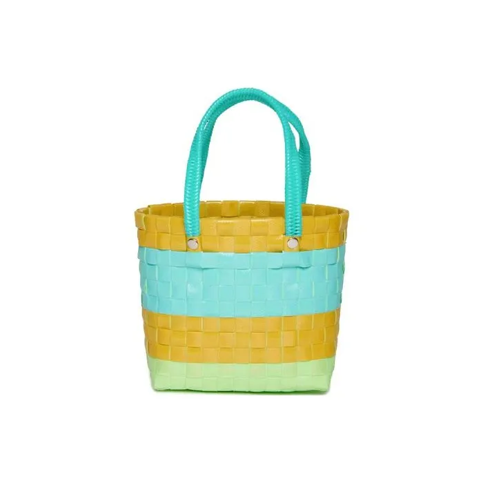 MARNI Sunday Logo Patch Striped Shoulder Bag-2