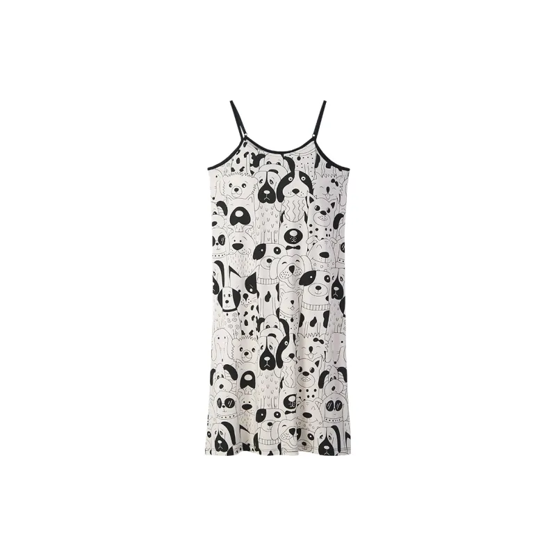 Sha Qian Nightgown Summer Women's Champagne-0