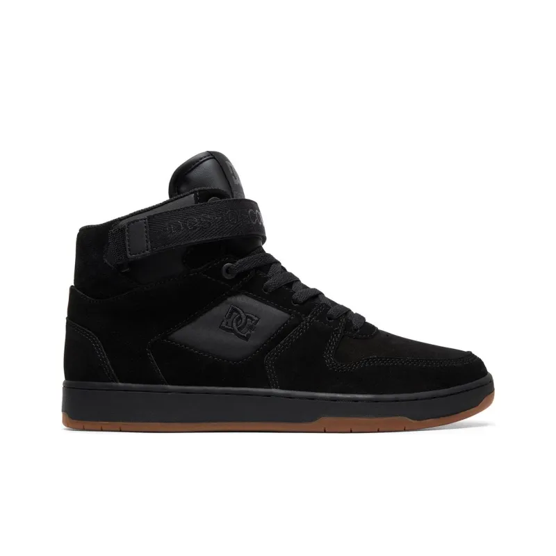DC Shoes Anti Slip Wear Resistant High Top Skateboard Shoes Men's Black-1