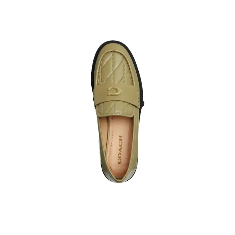 COACH Loafers 4cm Women's Green-4