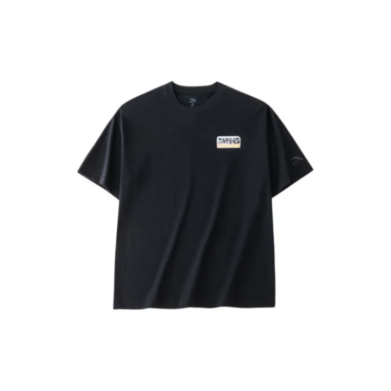 Anta Life Collection Drop Shoulder Sleeve T Shirt Men's Basic Black-1