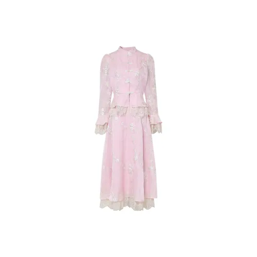 Duffy fashion Two Piece Skirt Sets Women's Pink