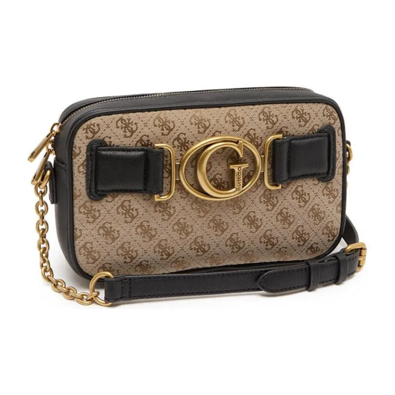 GUESS PU Camera Bag Shoulder Bag Crossbody Bag Regular Women's Brown & Black-1