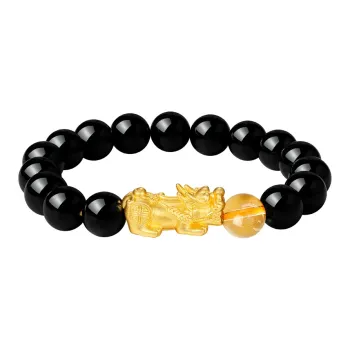 KINGFOCUS Obsidian Jade Bracelets Men's